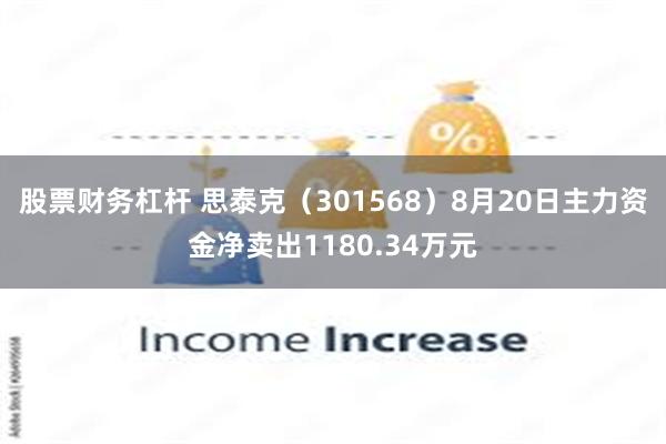 股票财务杠杆 思泰克（301568）8月20日主力资金净卖出1180.34万元